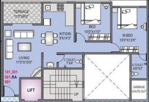 RK Lunkad Aromatic Wind - Floor Plan