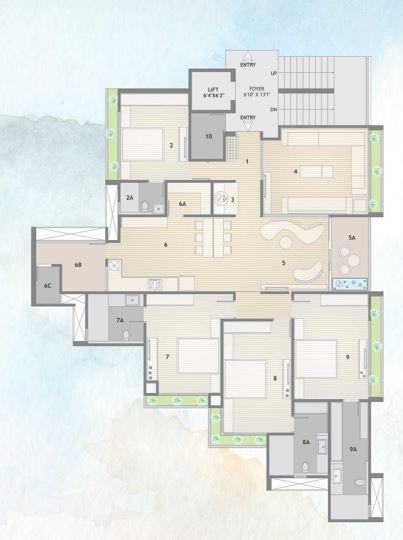 Trilokesh Gulmohar Auris - Floor Plan