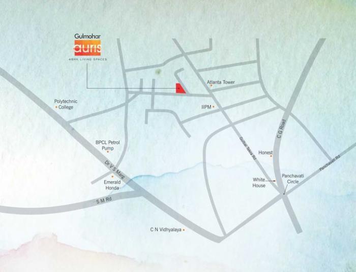 Trilokesh Gulmohar Auris - Locality