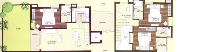 Vedic Sanjeeva Town Duplex - Floor Plan