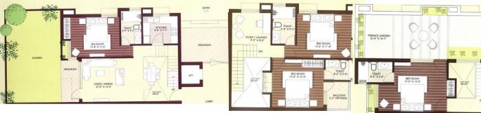 Vedic Sanjeeva Town Duplex - Floor Plan