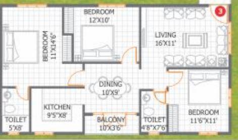 Adithya Pristine - Floor Plan