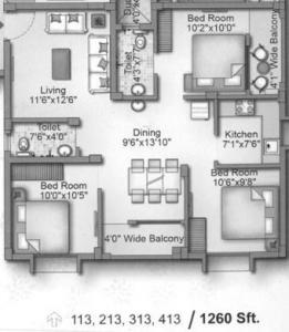 Surekha The Emerald Block II - Floor plan