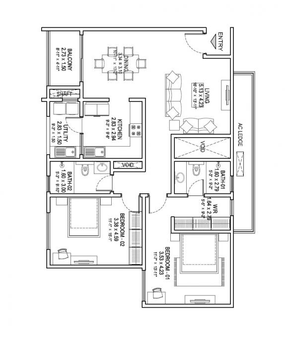 Sobha HRC Pristine - Floor Plan