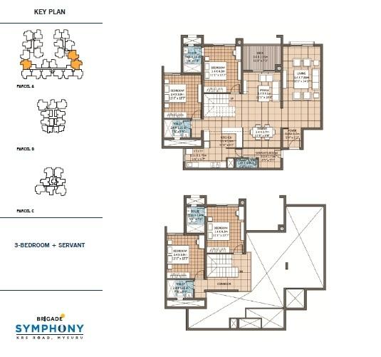 Mysore - Brigade Symphony - Block A, B & C - Floor Plan
