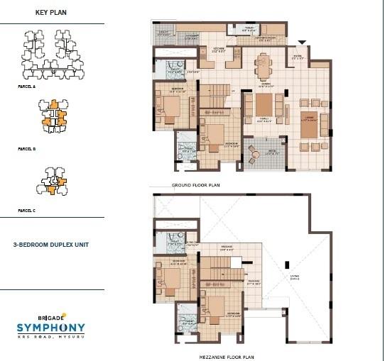 Mysore - Brigade Symphony - Block A, B & C - Floor Plan
