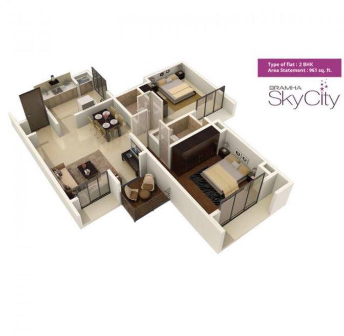 Bramha Skycity Apartment in Pune Amenities, Layout, Price list