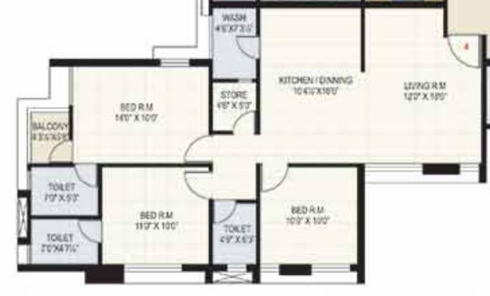 Aagam Heights - Floor Plan