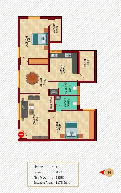 Sree Daksha Sanshray Phase II - Floor Plan