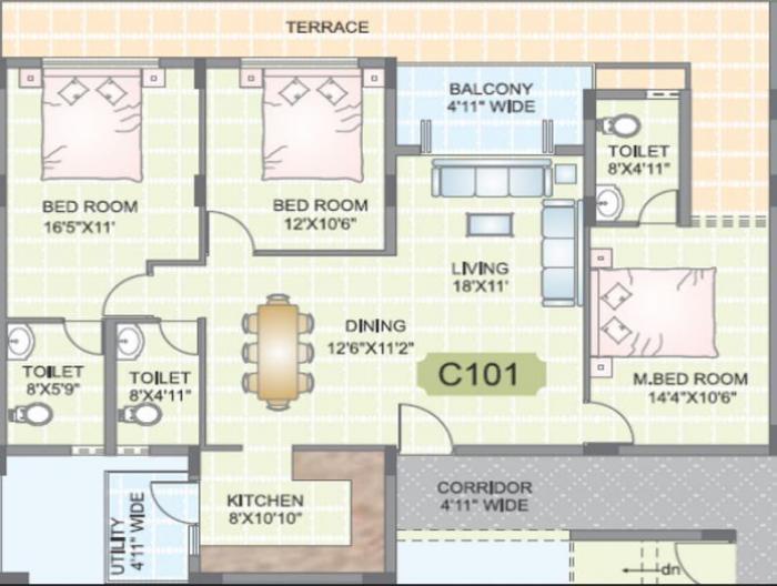 Sreeda Pride - Floor Plan