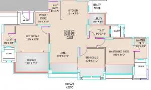 Ganga Florentina Phase II - Floor plan
