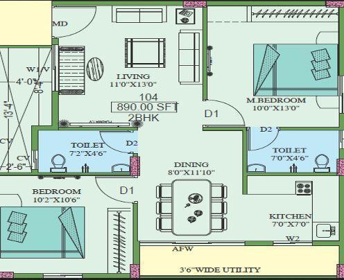 Sohum Lake View Enclave - Floor Plan