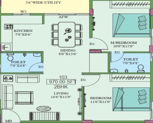 Sohum Lake View Enclave - Floor Plan