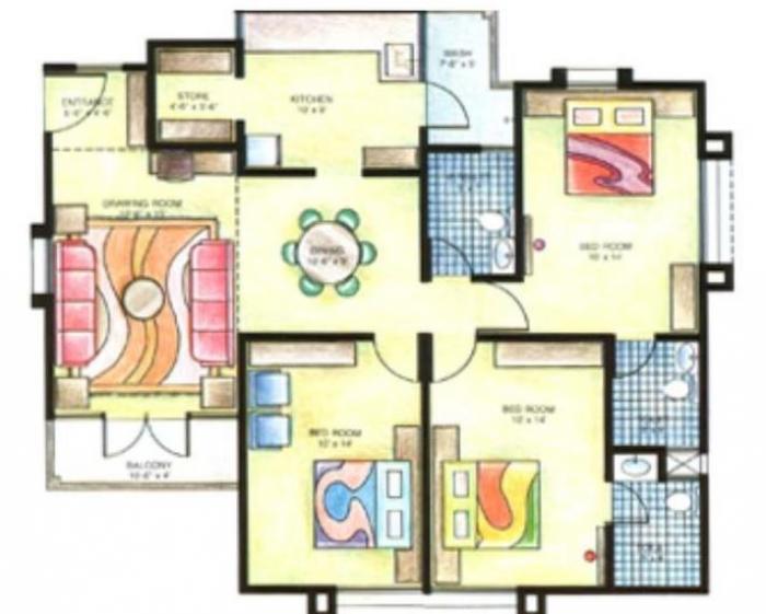 Radhe Tirthdham - Floor Plan