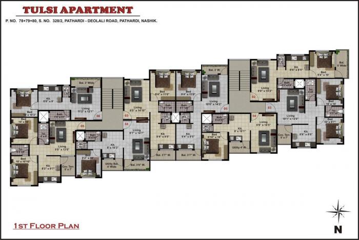 Rakholiya Tulsi Apartment - Site Plan