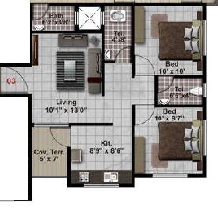 Rakholiya Tulsi Apartment - Floor Plan