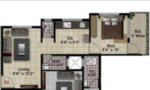 Rakholiya Tulsi Apartment - Floor plan