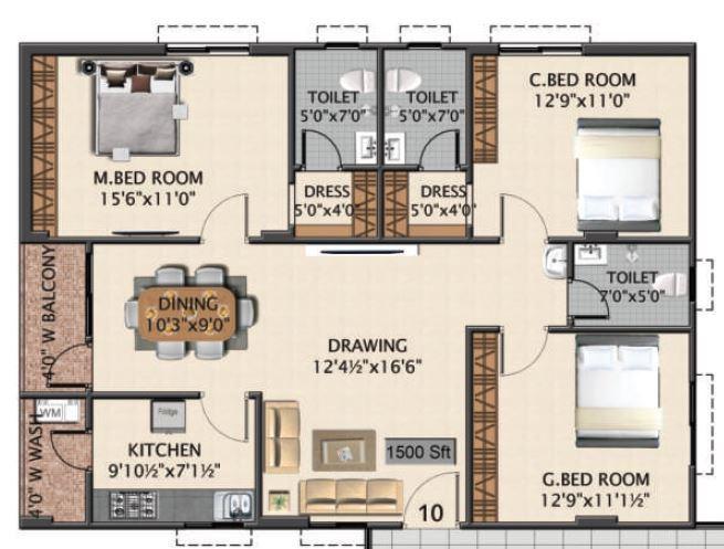 Technopolis Solitaire Swamy - Floor Plan