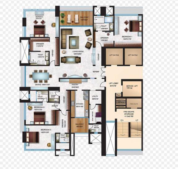 Sumer Trinity Towers - Floor Plan