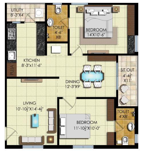 Lakshmi Sree Likhitha Pride - Floor Plan