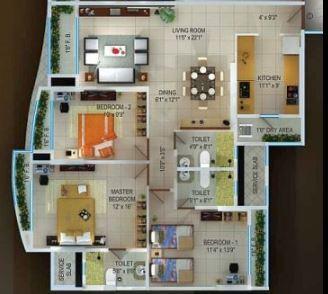 Ajmera Pristine - Floor Plan