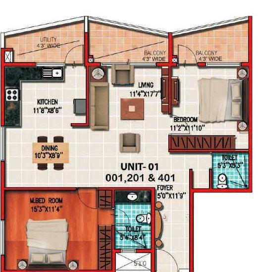T M Enclave - Floor Plan
