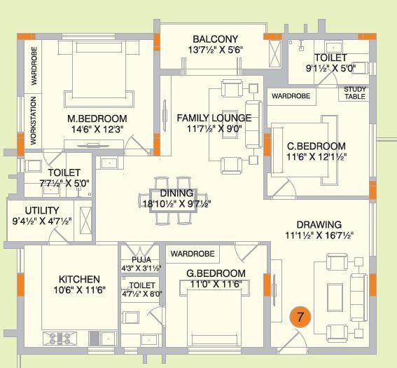 Alekhya Spring Leaf - Floor Plan