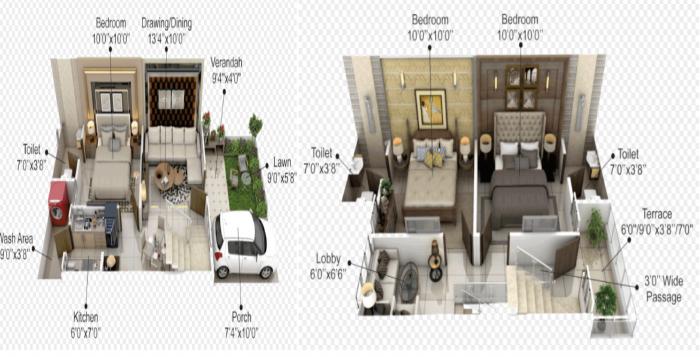 Om Ganpati Abode - Floor Plan