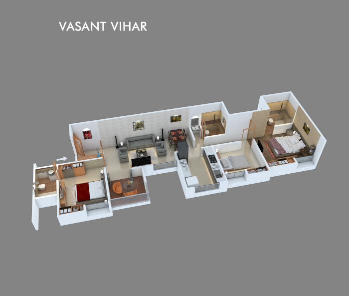 Kotibhaskar Vasant Vihar - Floor Plan