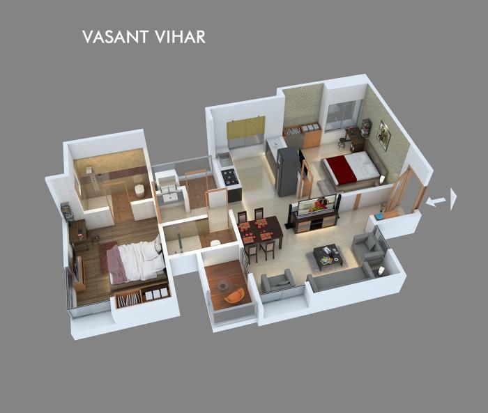 Kotibhaskar Vasant Vihar - Floor Plan