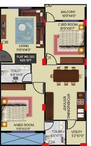Manjunatha Classic - Floor Plan
