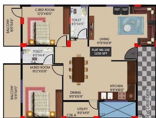 Manjunatha Classic - Floor Plan