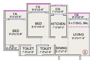 Om Sai Charan Complex Building No 3 - Floor plan
