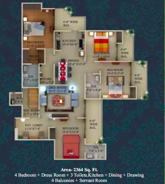Supertech King Towers - Floor Plan