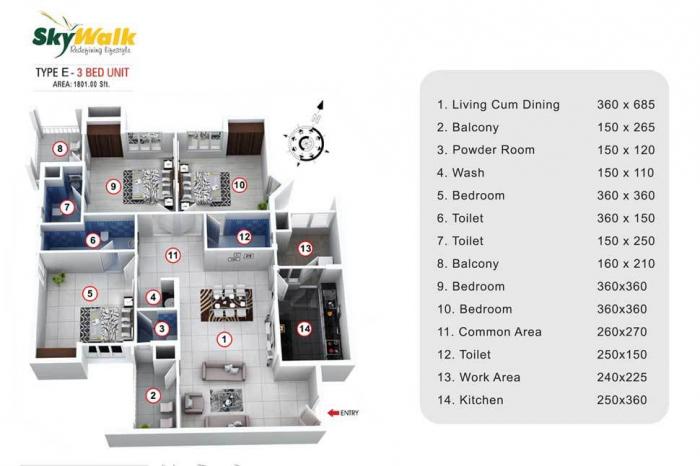 TC One Sky Walk - Floor Plan