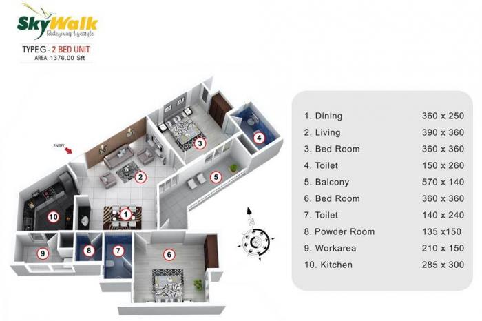 TC One Sky Walk - Floor Plan