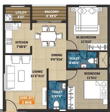 GCN Brindavan - Floor Plan