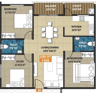 GCN Brindavan - Floor Plan