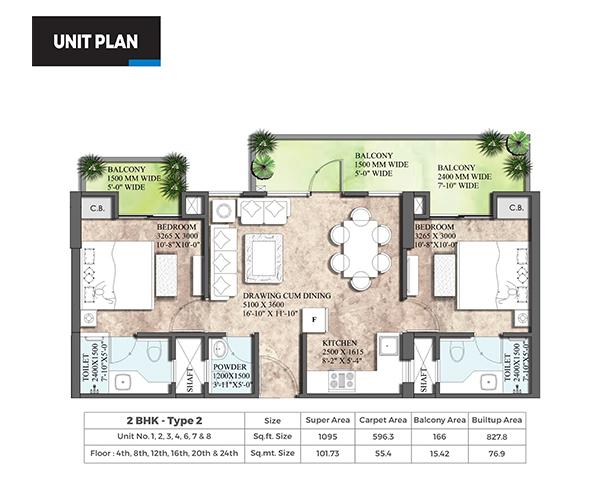 Supertech 27 Heights - Floor Plan