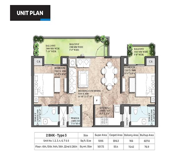 Supertech 27 Heights - Floor Plan