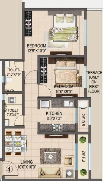 Relstruct Green Park - Floor Plan