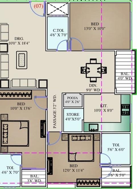 Shree Sai Dham - Floor Plan