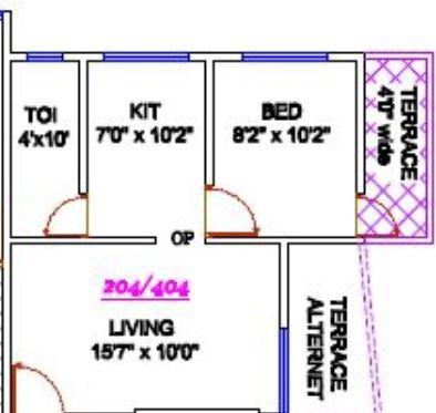 Om Kasturi Apartment - Floor Plan