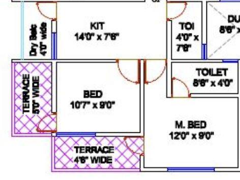 Om Kasturi Apartment - Floor Plan