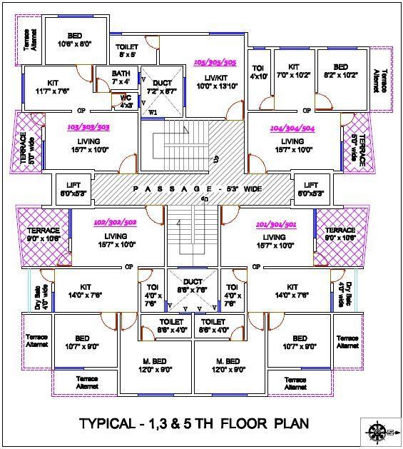 Om Kasturi Apartment - Site Plan