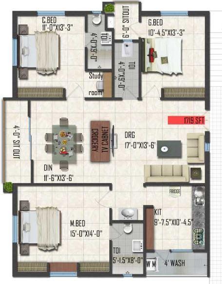 Vijayacon Vijaya Meadows - Floor Plan