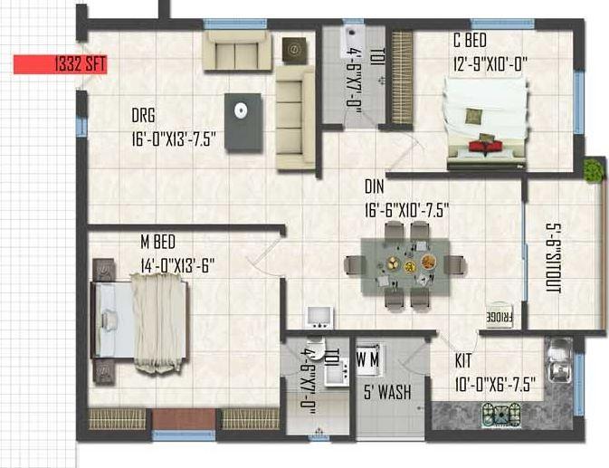 Vijayacon Vijaya Meadows - Floor Plan