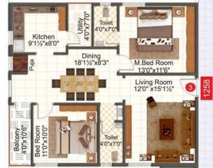 Aditya Elite - Floor plan