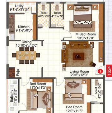Aditya Elite - Floor Plan
