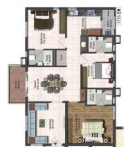 S and S Green Fields - Floor plan